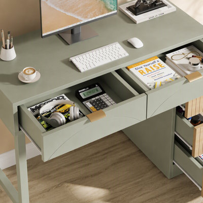 55" Computer Desk, Modern Home Office Desk Study Desk