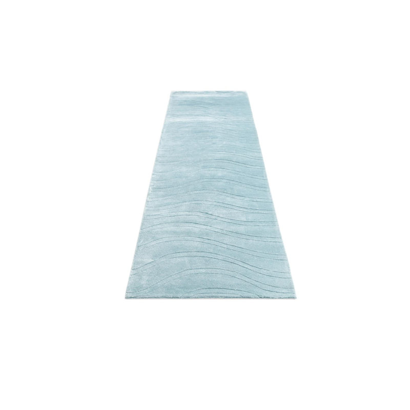 Tapis de couloir turquoise Indira