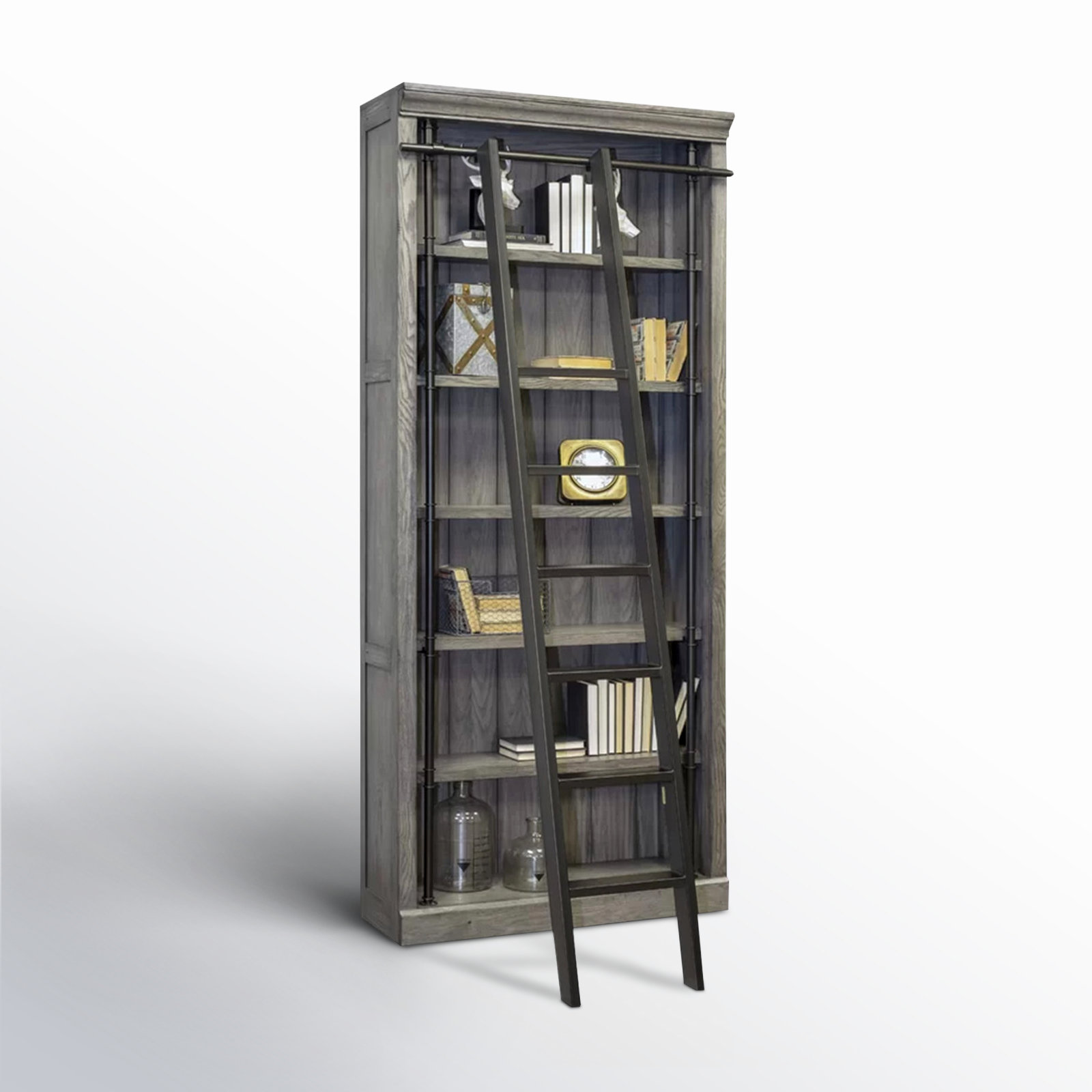 Lorna 40" Bookcase, Gray
