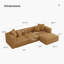  Canapé modulaire convertible avec repose-pieds Acanva, en L, jaune-1794080755