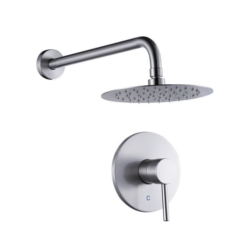 Robinet de baignoire et douche, Nickel brossé