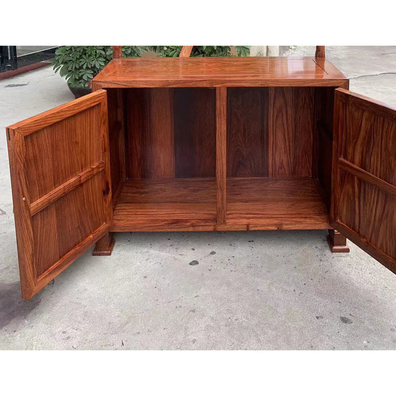 Solid Wood Armoire with Elegant Grain