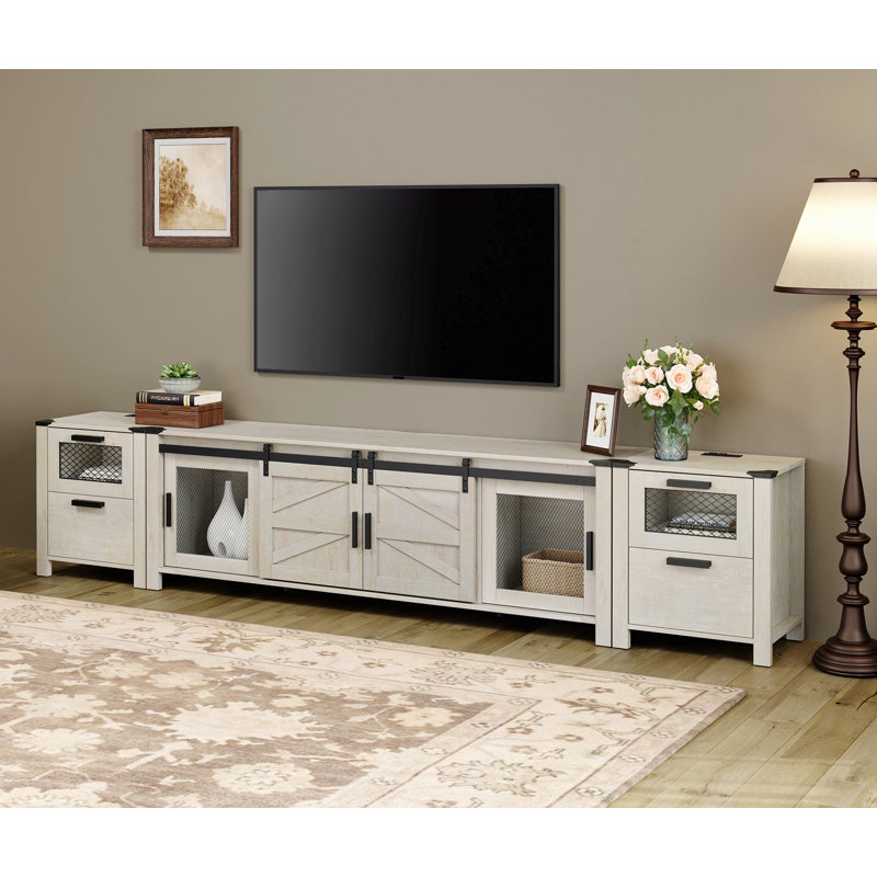 Castina TV Stand for TVs up to 88", Antique White