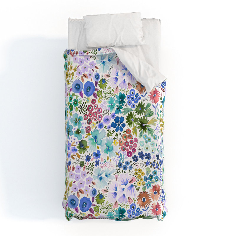 Housse de couette en coton Ninola, Housse de couette extra longue pour lit simple