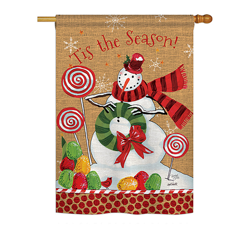 40 x 28 po. noël, "noël" , impression de noël en polyester à 2 côtés. ensemble de drapeau