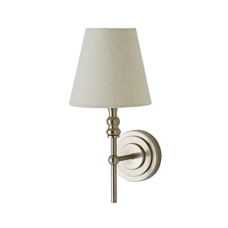 Alfonsino Armed Sconce, Brushed Chrome
