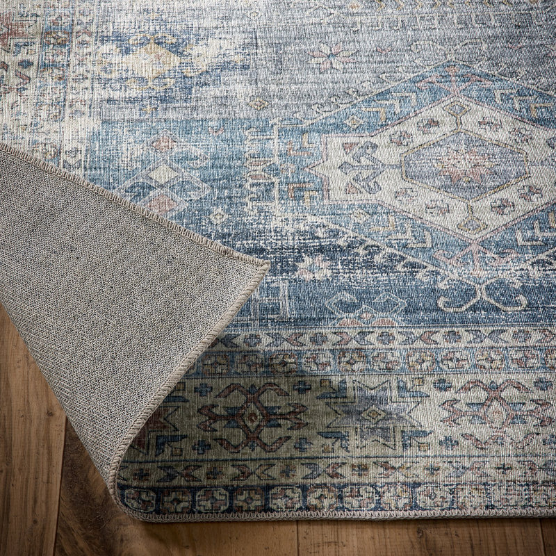 Vintage Look Chenille Machine Printed Area Rug, Runner 67 x 200 cm