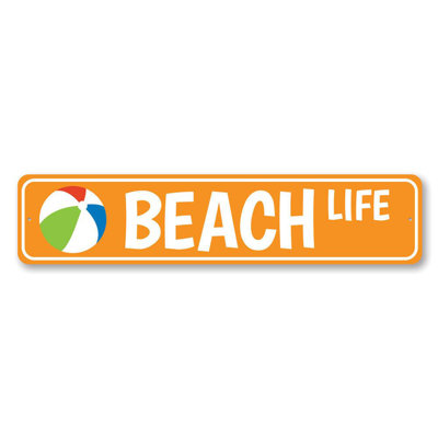 Plaque en aluminium personnalisée Beach Life Street
