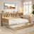 Multifunctional Wooden Daybed With Storage Shelves, Study Desk And Trundle-1583809759-1583809758