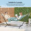 Palm Print Double Classic Hammock with Stand