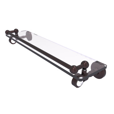 Jarrell Glass Bracket Shelf with Towel Bar