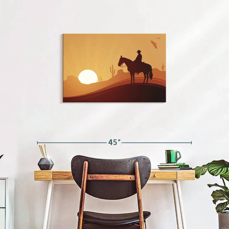Lelar Desert Cowboy, 20" H x 30" W
