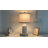 21” White Carved Ceramic Lamp(Set Of 2)