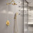 Retro Complete Shower System With Rough-In Valve With 9 Inches Rain Shower Head-112647691