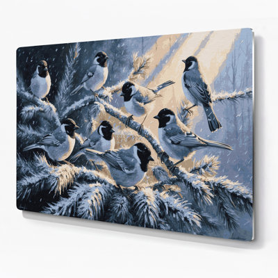 Art mural en métal oiseaux à œil foncé Junco
