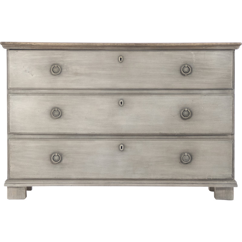 Commode standard 3 tiroirs, Gris