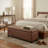 Avalon 48"W Upholstered Contemporary Rectangular Lift-Top Storage Ottoman Bench with High-Density Foam-417302321