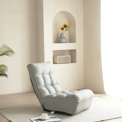 Fauteuil inclinable pliant - peu encombrant pour le salon en métal gris, ergonomique et efficace