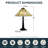 Springfield 25" Matte Black Tiffany-Style Table Lamp