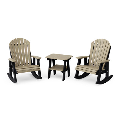 Ensemble de chaises berçantes 3 pièces avec table d'appoint Heritage Adirondack Heritage
