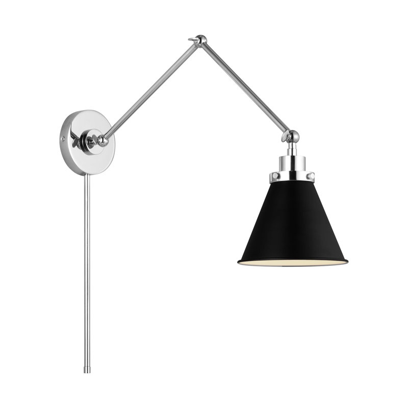 Wellfleet 1 - Light Swing Arm, Silver, Black