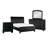 Ben Four Piece Queen Size Bedroom Set, Transitional Style, Black, Bronze-109423077