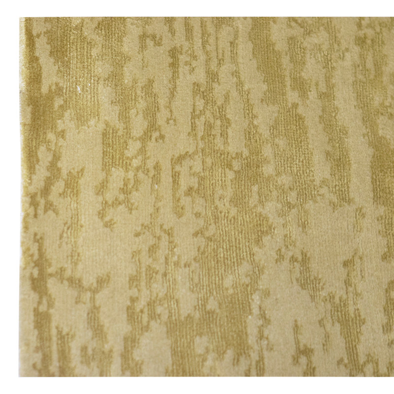 Hand Knotted Area Rug in Gold