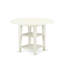 L'ensemble de table de cuisine 5 pièces comprend une table de salle à manger ronde avec Dropleaf et des tablettes et 4 chaises parsons en simili cuir flamant rose, lin blanc-42826315-60562346-112679146