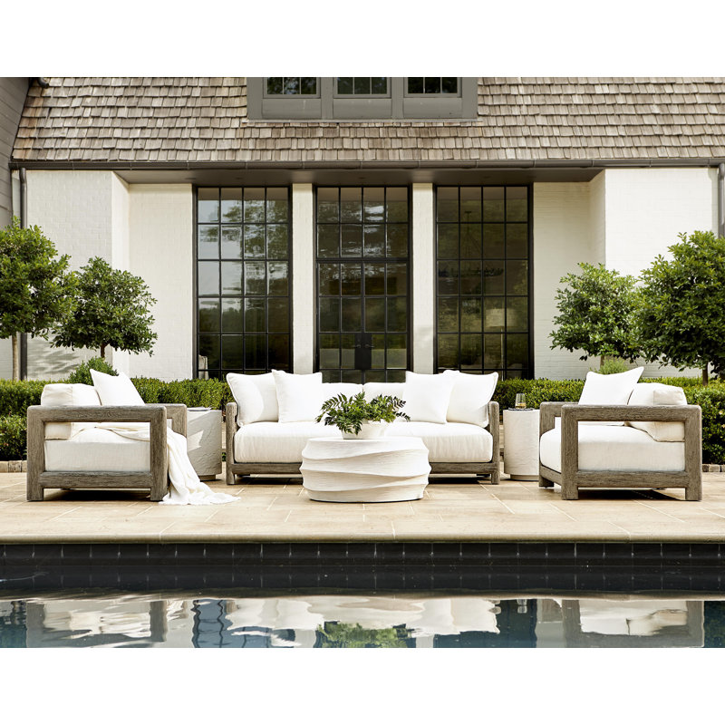 Montaigne Outdoor Lounge Chair, White Linen 6016-000