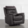 Puspha 37'' W Modern Vegan Leather Swivel Manual Recliner