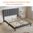 Modern Simple Colorful Upholstered Platform Bed Frame, Mattress Foundation With Wooden Slats, No Box Spring Required Frame For Solid Support-808048293-808048280