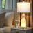 27" Bedside Glass USB Table Lamp with Touch Control and Night Light