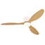 Ventilateur de plafond de 52 pouces avec lumière, conception encastrée ultra-mince, 3 pales en plastique ABS, télécommande incluse, réglage à 6 vitesses, moteur à courant continu réversible, fonctionnement silencieux, idéal pour les chambres à coucher, intérieur / extérieur-126007610