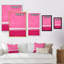 Rose fuchsia et blanc Colorfields II - reproduction d'art moderne et contemporaine sur toile-26982889-26982880