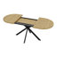 Extendable Oval Dining Table with Self-Storing Extension Leaf & Black Metal Spider Legs, Seats 4–6 People-888409261