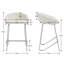 Norden Home Bar Stools Chenille Modern Simple Counter Chairs with Silver Metal Legs for Home Bar Pub Restaurant-1771029932
