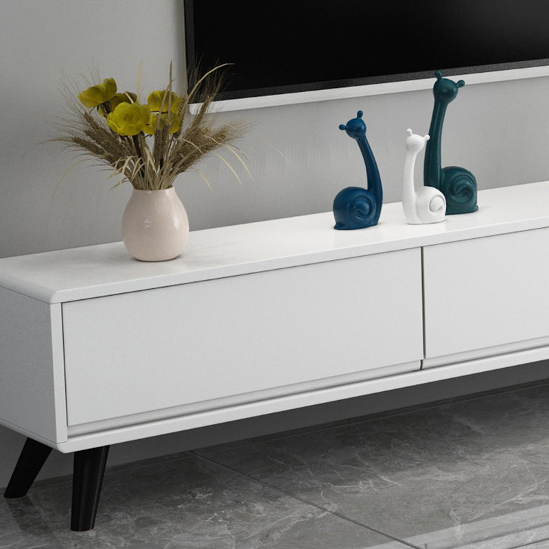 Meuble télé simple et moderne, H 16,53 po x L 63 po x l 11,81 po