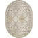 Daye Traditional Tiled Power Loom Performance Gray/Beige Rug