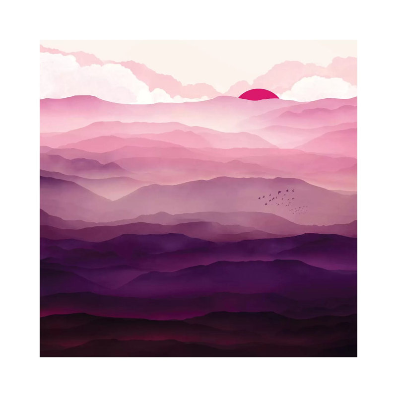 Ultra Violet Day by SpaceFrog Designs - Wrapped Canvas Painting, 45.72 cm H x 45.72 cm W x 1.91 cm D