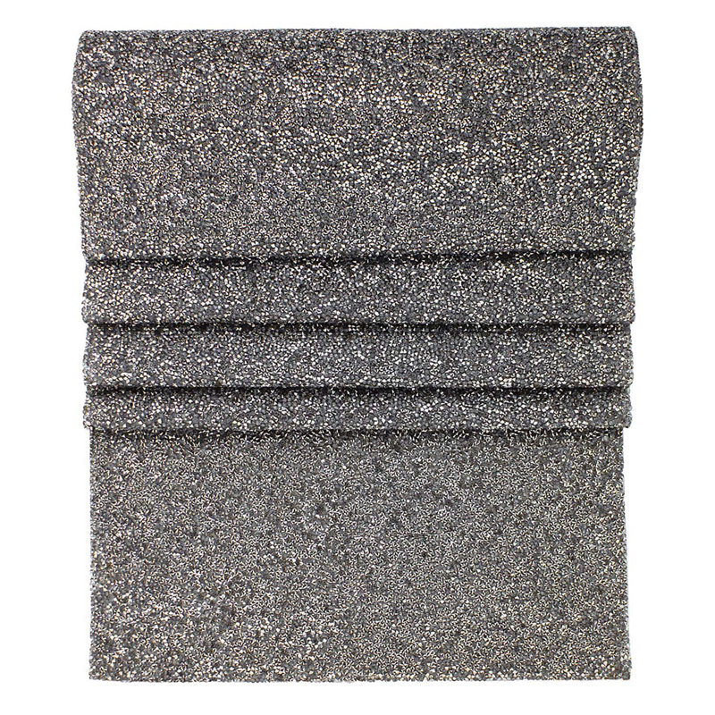 Sparkles Home Luminous Table Runner | Rhinestones | Non-Slip Backing | Multiple Sizes Available, 36" x 13", Charcoal