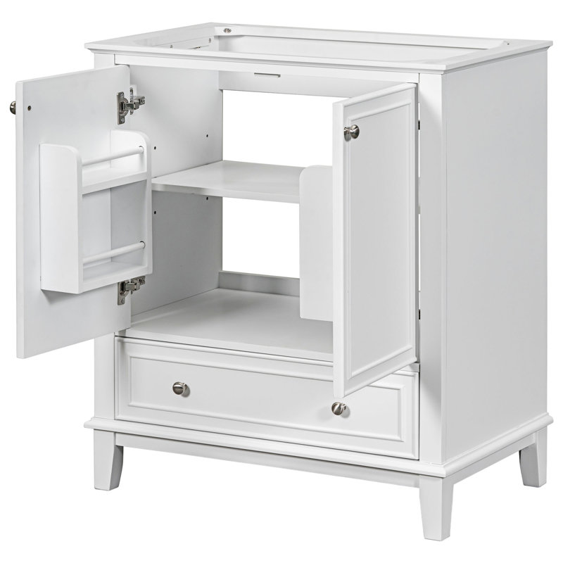 Base de meuble-lavabo simple 29,5 po seulement, Blanc