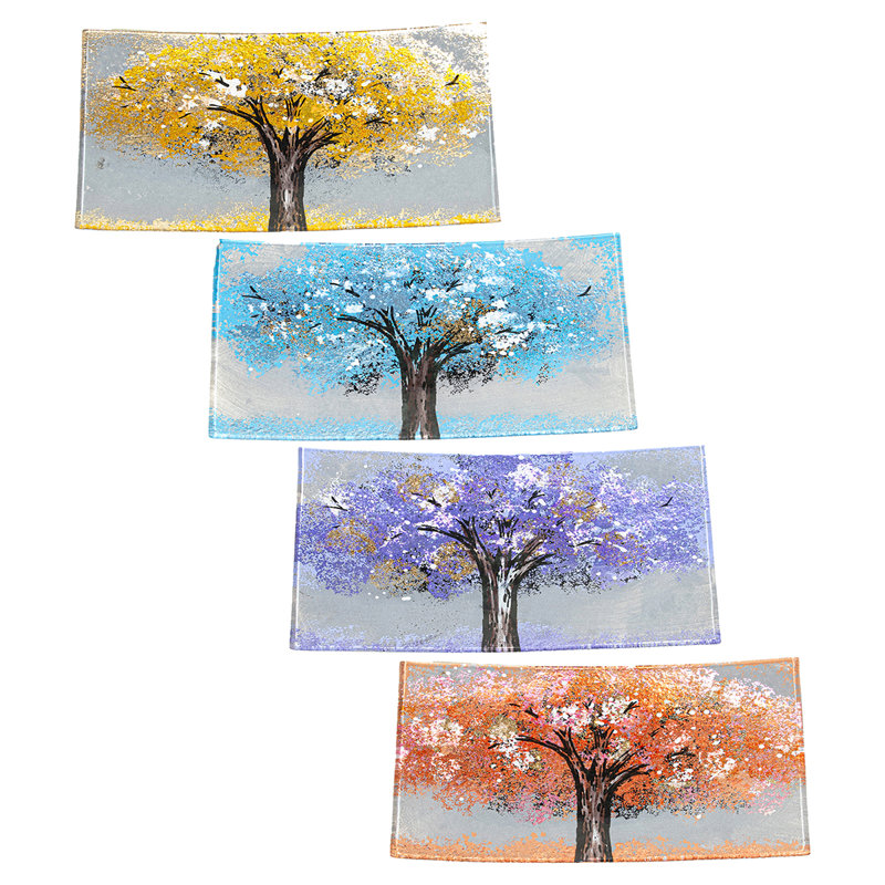 Vrinda Glass Decorative Plate