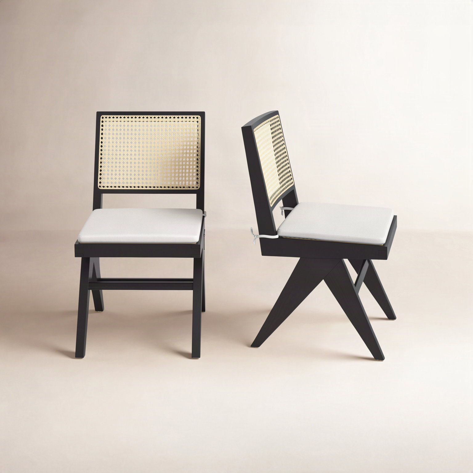 Josephina Linen Dining Armchair, Black
