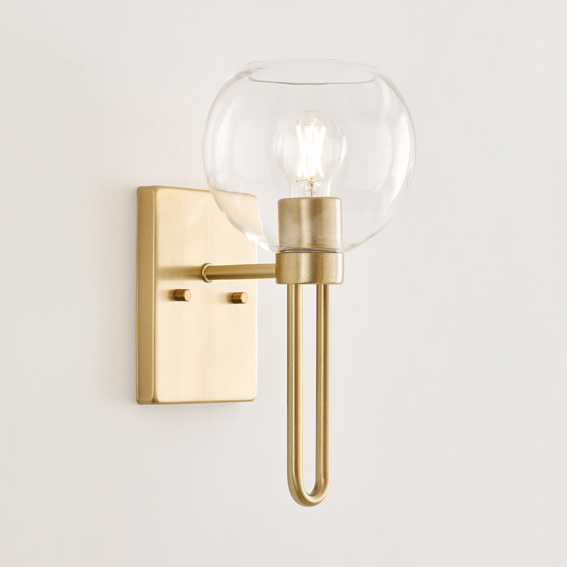 1 - Light Bath Sconce, Satin Brass