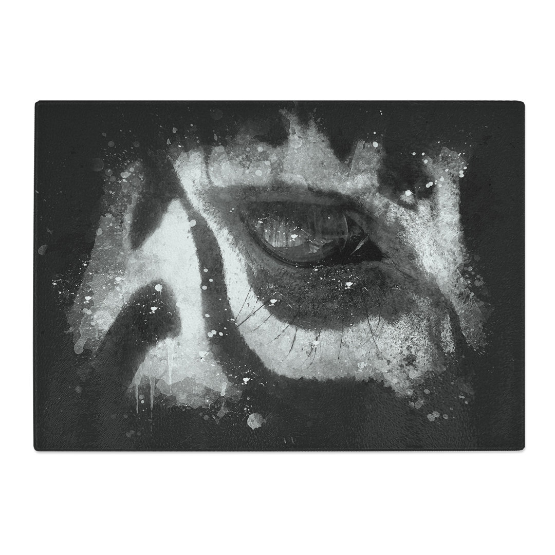Tempered Glass the Eye of a Zebra Chopping Board