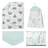 Ensemble de literie pour lit de bébé 4 pièces Aqua and Grey Sloth Collection