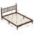 Solid Wood Retro Platform Bed with Gourd Spindle Headboard and Slat Support, No Box Spring Required, Multiple Sizes and Finishes-1325946434-1325946432
