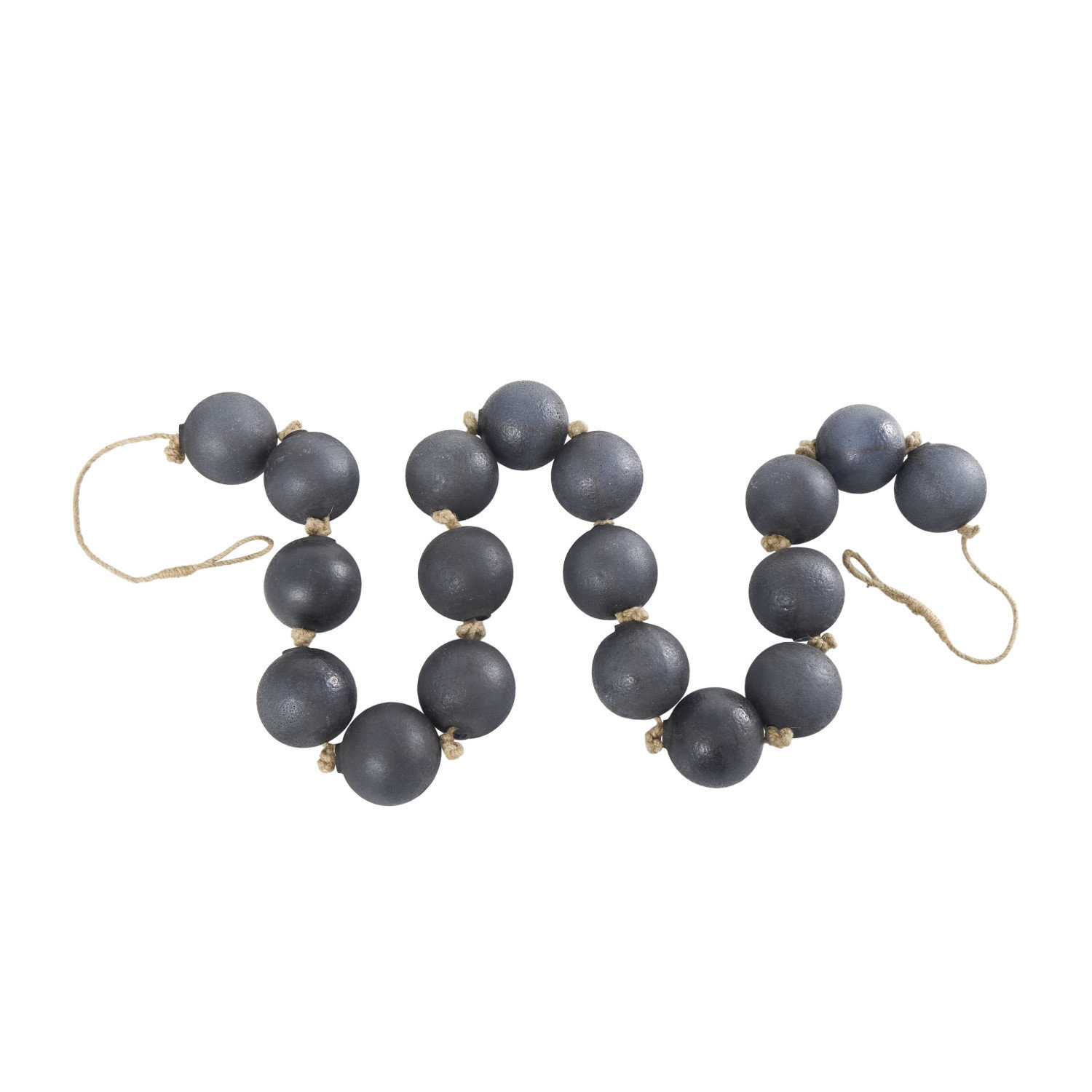 Pearl Glass Garland, 91" L, Black