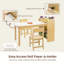 Table et 2 chaises uniques en bois pour enfants