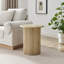 Penny Pillar Round Table Set - Melamine Scratch Resistant Veneer Top-106871096